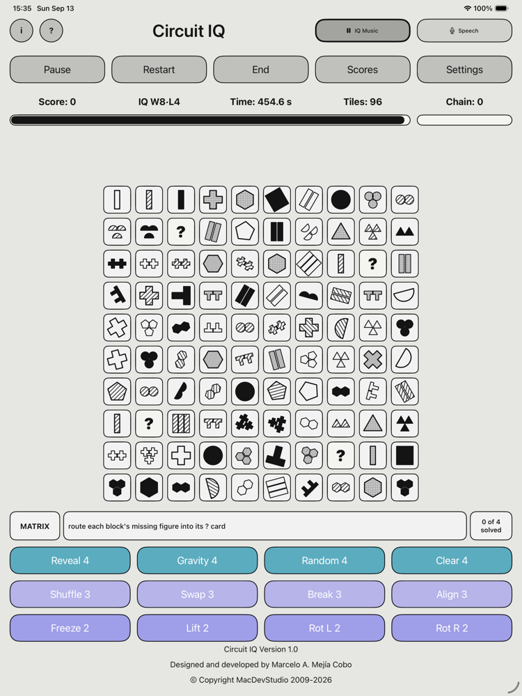 Today's IQ board on iPad