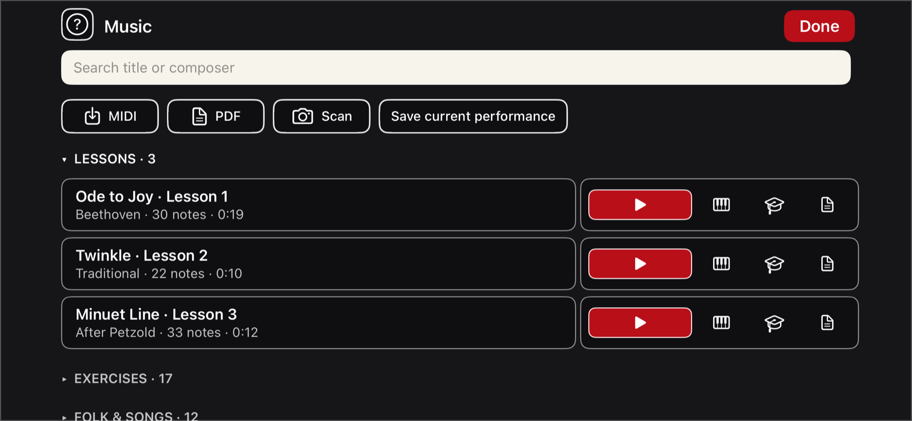 The score library