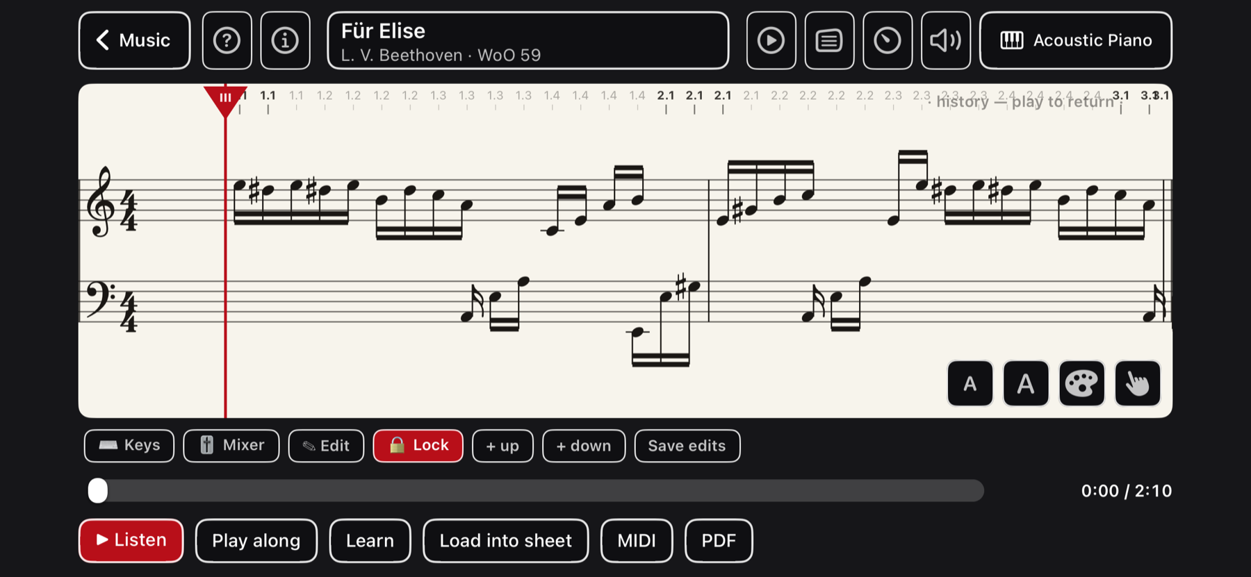 Learn a piece