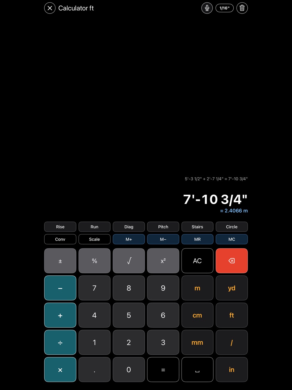 Calculator on iPad