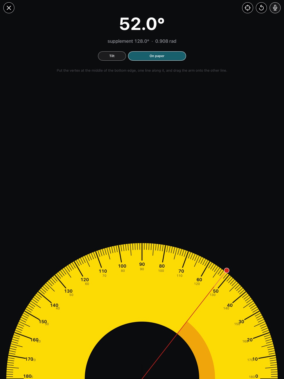 Protractor on iPad