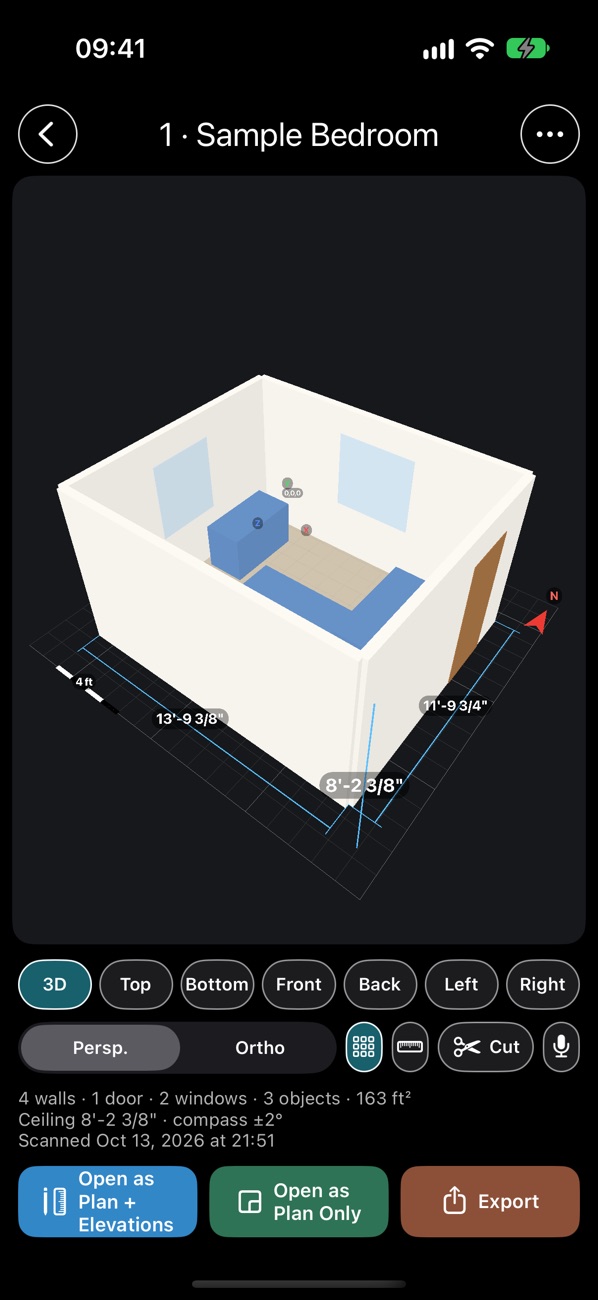 Room Scan: a bedroom in 3D